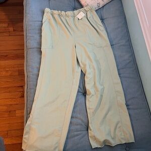 Free People Light Green Straight Leg Pants